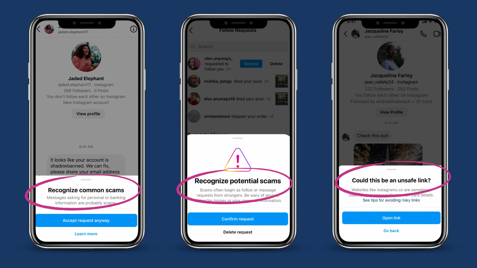 Security Features Instagram